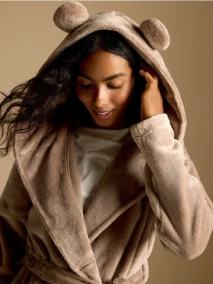 Reserved - Szlafrok z paskiem - jasnoszary