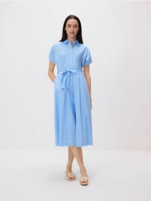 Reserved - Szmizjerka midi - jasnoniebieski