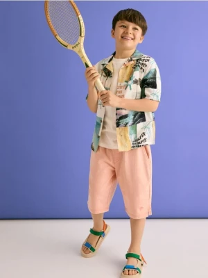 Reserved - Szorty bermudy - brzoskwiniowy