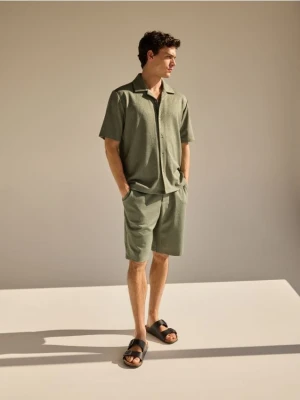 Reserved - Szorty bermudy - jasny zielony