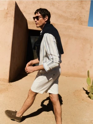 Reserved - Szorty chino regular - biały