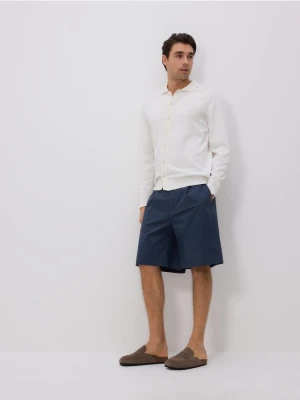 Reserved - Szorty chino regular - granatowy