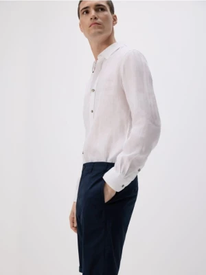 Reserved - Szorty chino slim - granatowy