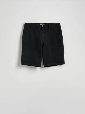 Reserved - Szorty jeansowe slim fit - czarny