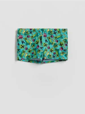 Reserved - Szorty kąpielowe Minecraft - turkusowy
