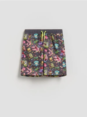 Reserved - Szorty kąpielowe SPONGEBOB - ciemnoszary