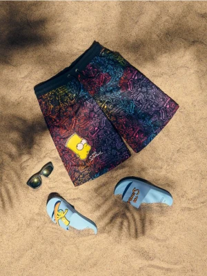 Reserved - Szorty kąpielowe The Simpsons - czarny