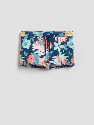 Reserved - Szorty kąpielowe z nadrukiem - granatowy