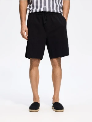 Reserved - Szorty loose fit - czarny