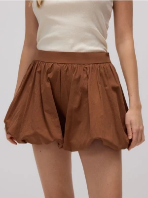 Reserved - Szorty o kroju bombka - brązowy
