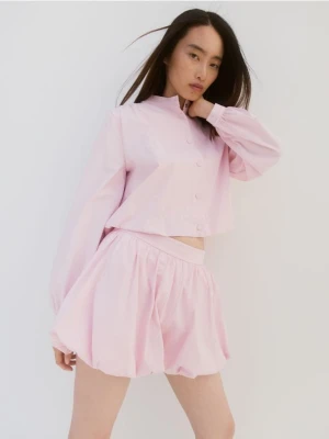 Reserved - Szorty o kroju bombka - pastelowy róż