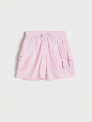 Reserved - Szorty parachute - różowy