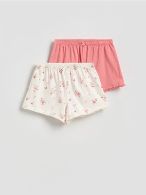 Reserved - Szorty piżamowe 2 pack - koralowy