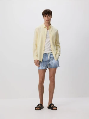 Reserved - Szorty plażowe w paski - niebieski