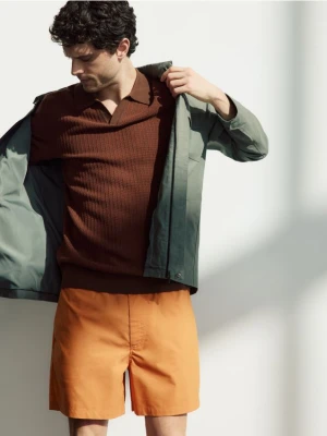 Reserved - Szorty regular fit - pomarańczowy