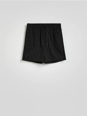 Reserved - Szorty slim fit - czarny