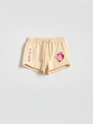 Reserved - Szorty Świnka Peppa - kremowy