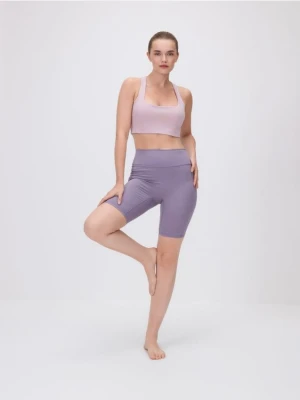 Reserved - Szorty typu kolarki - ciemnofioletowy