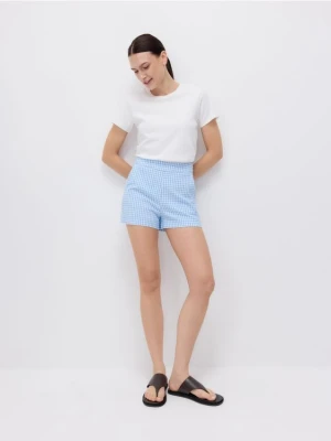 Reserved - Szorty w kratę - jasnoniebieski
