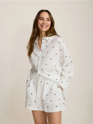 Reserved - Szorty z bawełnianego muślinu - wielobarwny