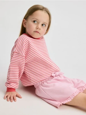 Reserved - Szorty z falbanką - różowy