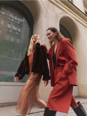 Reserved - Szorty z kantem - miedziany