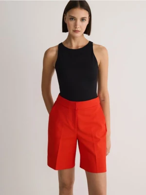 Reserved - Szorty z kantem - pomarańczowy