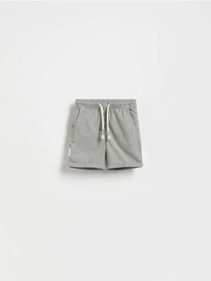 Reserved - Szorty z lnem - ciemnoszary