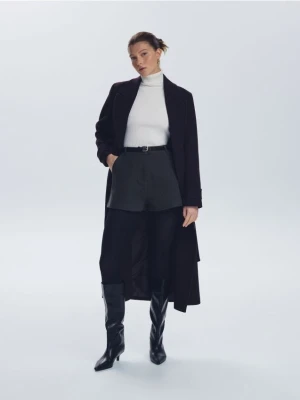 Reserved - Szorty z paskiem - ciemnoszary