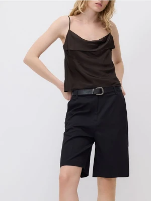 Reserved - Szorty z paskiem - czarny