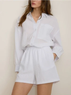 Reserved - Szorty z wiskozą - biały