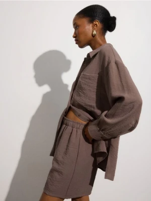 Zdjęcie produktu Reserved - Szorty z wiskozą - brązowy