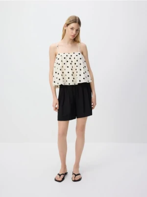 Reserved - Szorty z wiskozą - czarny