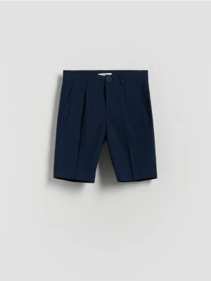 Reserved - Szorty z wiskozą - granatowy