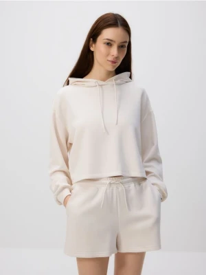 Reserved - Szorty z wiskozą - złamana biel