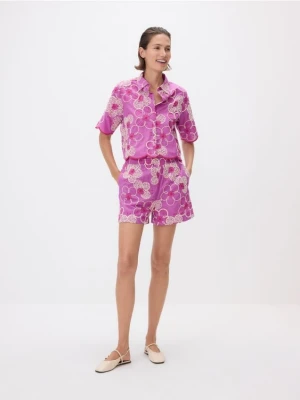 Reserved - Szorty z wyszywanym wzorem - wielobarwny