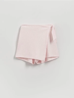 Reserved - Szorty z zakładką - pastelowy róż