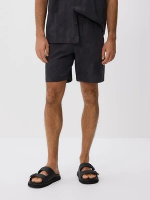 Reserved - Szorty ze wzorem - ciemnoszary