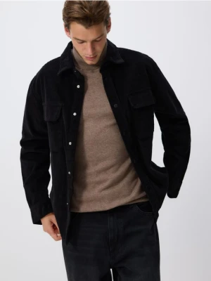 Reserved - Sztruksowa koszula comfort fit - czarny