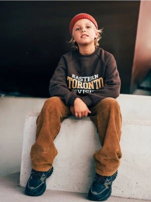 Reserved - Sztruksowe spodnie - brązowy