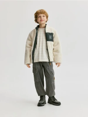 Reserved - Sztruksowe spodnie - ciemnoszary