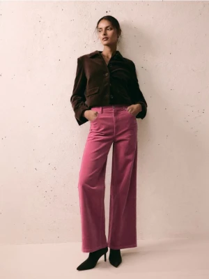 Reserved - Sztruksowe spodnie - fioletowy