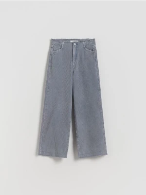 Reserved - Sztruksowe spodnie - granatowy