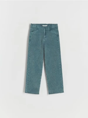 Reserved - Sztruksowe spodnie - granatowy