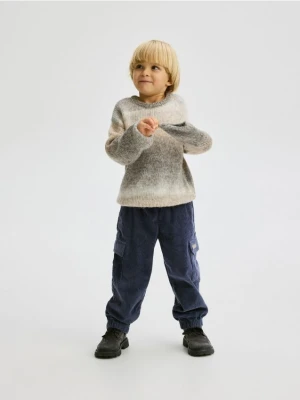 Reserved - Sztruksowe spodnie jogger - niebieski