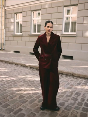 Zdjęcie produktu Reserved - Sztruksowe spodnie - mahoniowy