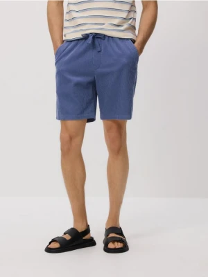 Reserved - Sztruksowe szorty - jasnoniebieski