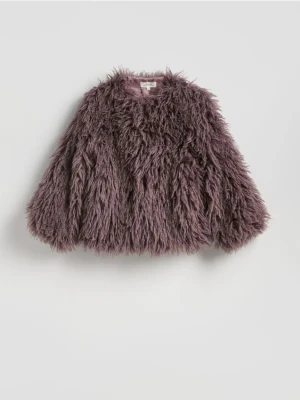 Reserved - Sztuczne futerko - ciemnofioletowy