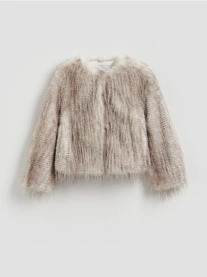 Reserved - Sztuczne futerko z piórami - wielobarwny