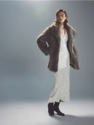 Reserved - Sztuczne futro - beżowy